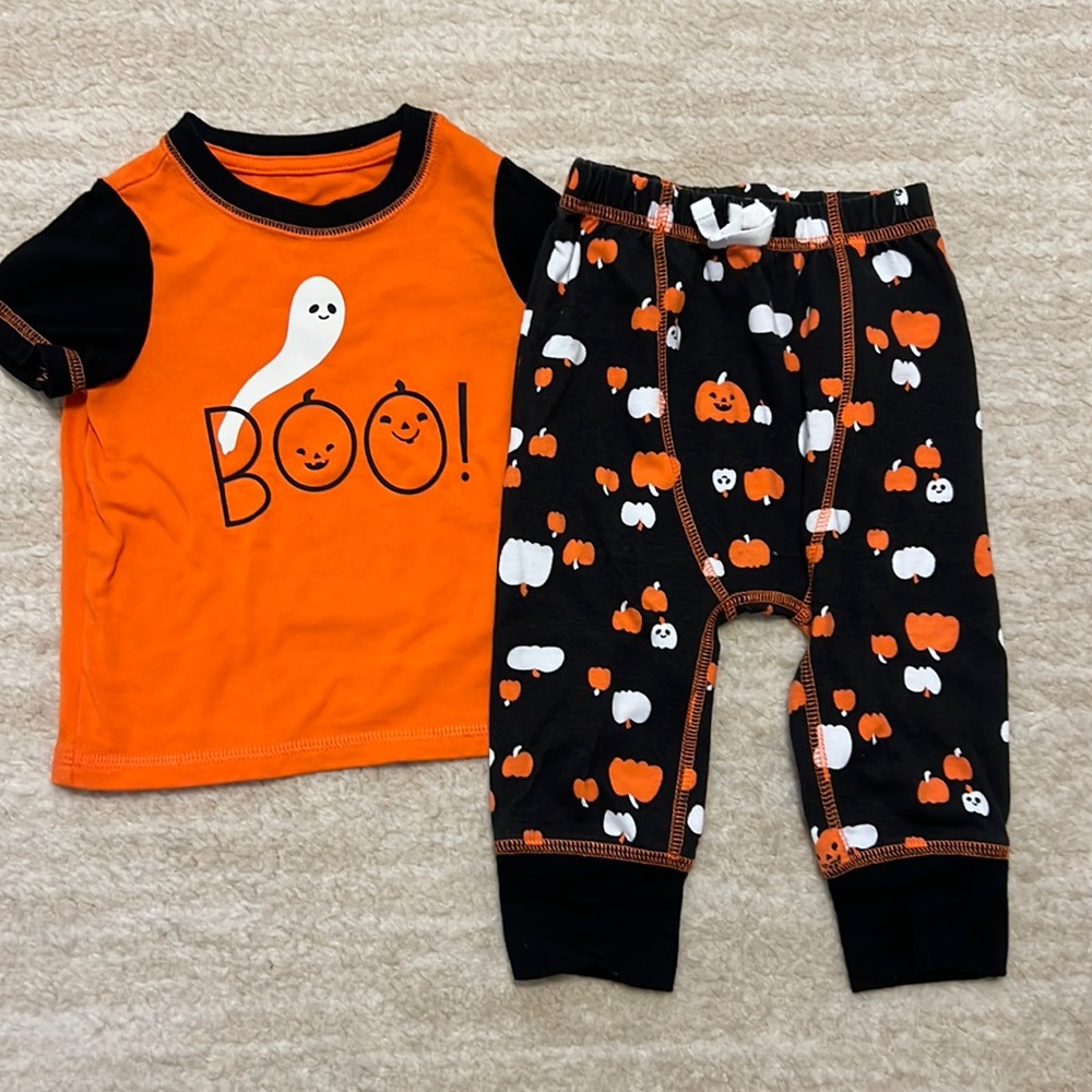 Cat & Jack Pre-washed but never worn Baby Halloween Boo ghost two piece outfit